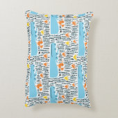 継ぎ目のない湖のヒッポと鳥 アクセントクッション (裏面(縦))