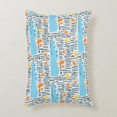 継ぎ目のない湖のヒッポと鳥 アクセントクッション (正面(垂直))