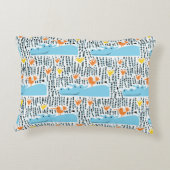 継ぎ目のない湖のヒッポと鳥 アクセントクッション (裏面)