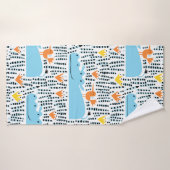 継ぎ目のない湖のヒッポと鳥 バスタオル (バスタオル)