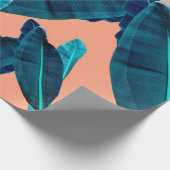 継ぎ目のない熱帯の花、植物、葉の模様b ラッピングペーパー (角)