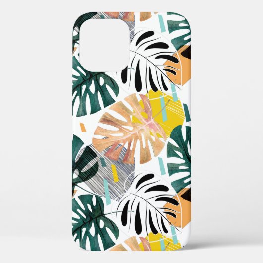 継ぎ目のない熱帯パターン。ヤ葉シの緑の  Case-Mate iPhoneケース (裏面)