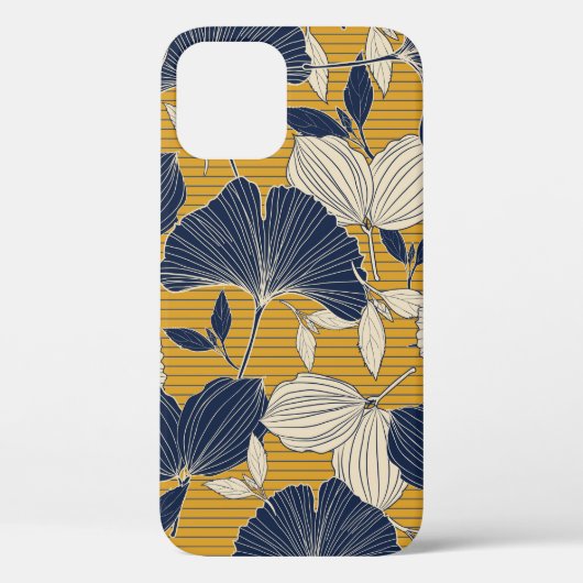 継ぎ目のない熱帯植物と葉柄の背景 Case-Mate iPhoneケース (裏面)