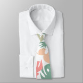 継ぎ目のない熱帯葉パターン ネクタイ (タイ)