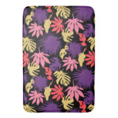 継ぎ目のない熱帯葉パターン バスマット (正面縦)