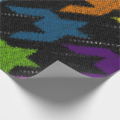 継ぎ目のない犬歯のパターン。文字 ラッピングペーパー (角)