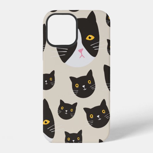 継ぎ目のない猫柄/ iPhoneケース (裏面)