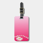 継ぎ目のない白い花 ラゲッジタグ (正面縦)