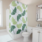 継ぎ目のない緑銀杏  シャワーカーテン (インサイチュ)