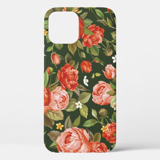 継ぎ目のない美しい牡丹の花模様 Case-Mate iPhoneケース (裏面)