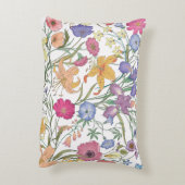 継ぎ目のない美しい花柄。花のイラスト アクセントクッション (裏面(縦))