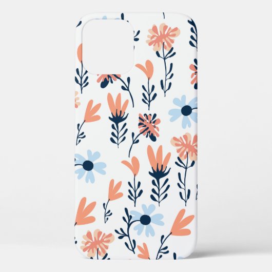 継ぎ目のない自然の花柄、抽象芸術の花 Case-Mate iPhoneケース (裏面)