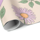 継ぎ目のない花の模様とバラカラフル ラッピングペーパー (ロールコーナー)