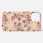 継ぎ目のない花や葉。フローラ Case-Mate iPhoneケース (裏面 (横))