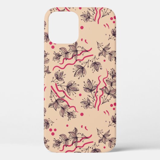 継ぎ目のない花や葉。フローラ Case-Mate iPhoneケース (裏面)