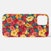 継ぎ目のない花柄のレトロ。アネモネス Case-Mate iPhoneケース (裏面 (横))