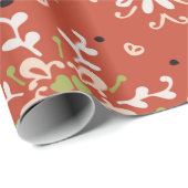 継ぎ目のない花柄フォークカラフル花と  ラッピングペーパー (ロールコーナー)