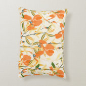 継ぎ目のない花柄。アレンジオレンジアイリスf アクセントクッション (裏面(縦))