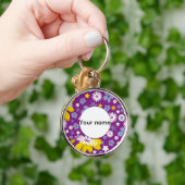 継ぎ目のない花柄 キーホルダー (手)