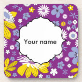 継ぎ目のない花柄 コースター (正面)