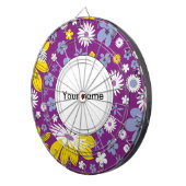 継ぎ目のない花柄 ダーツボード (正面右)