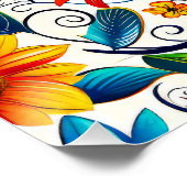 継ぎ目のない花柄 ポスター (コーナー)