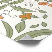 継ぎ目のない花柄。 ポスター (角)