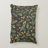 継ぎ目のない花柄。手描き水彩画 アクセントクッション (裏面(縦))