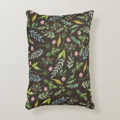 継ぎ目のない花柄。手描き水彩画 アクセントクッション (正面(垂直))