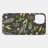 継ぎ目のない花柄。手描き水彩画 Case-Mate iPhoneケース (裏面 (横))