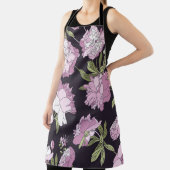 継ぎ目のない花柄 – 牡丹の花束。ビー エプロン (インサイチュ)