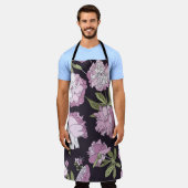 継ぎ目のない花柄 – 牡丹の花束。ビー エプロン (着用した状態)