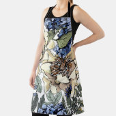 継ぎ目のない花柄。紫陽花、牡丹、ウィルフ エプロン (インサイチュ)