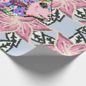 継ぎ目のない花柄。bの葉の自然のパターン ラッピングペーパー (角)