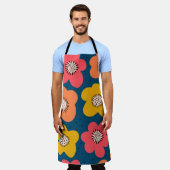 継ぎ目のない花模様。花模様スはっきりしたカンジナビア エプロン (着用した状態)