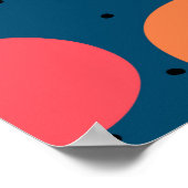 継ぎ目のない花模様。花模様スはっきりしたカンジナビア ポスター (角)