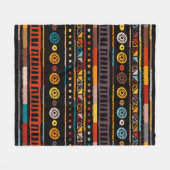 継ぎ目のない華美蓮の花アーヴ フリースブランケット (正面(横))