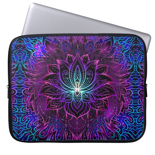 継ぎ目のない華美蓮の花アーヴ ラップトップスリーブ (正面)