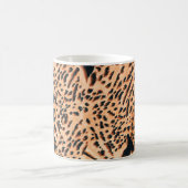 継ぎ目のない虎、ヒョウ、ジャガー。シームレスなテキスト コーヒーマグカップ (中央)