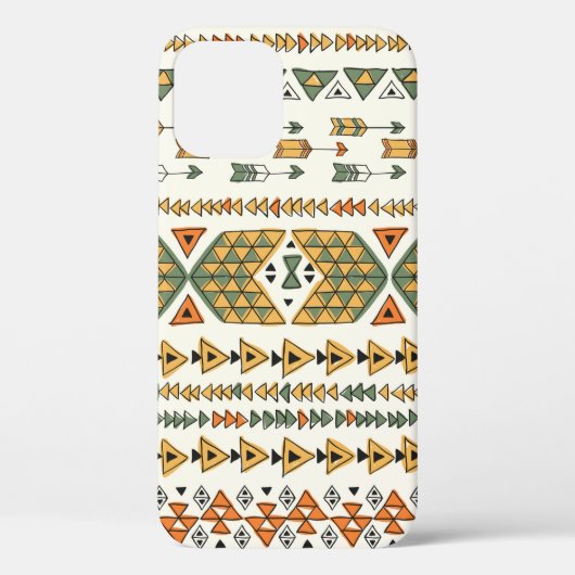 継ぎ目のない部族の民族パターン3 Case-Mate iPhoneケース (裏面)