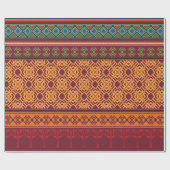 継ぎ目のない部族の民族パターン ラッピングペーパー (フラット)