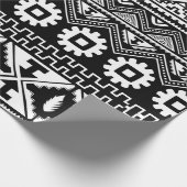 継ぎ目のない部族の民族パターン ラッピングペーパー (角)