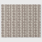 継ぎ目のない部族民の手描きイラストレーション ラッピングペーパー (フラット)