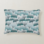 継ぎ目のない青い銀杏色。  アクセントクッション (裏面)