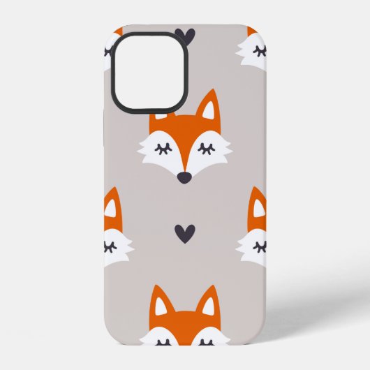 継ぎ目のない顔手書きの繰り返し iPhoneケース (裏面)