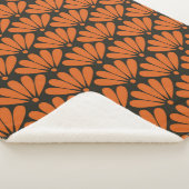 継ぎ目のない黒と青銅のオリエンタルフローラp シェルパブランケット (3/4)