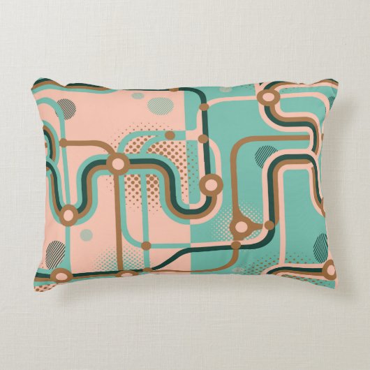 継ぎ目のない2違う色の模様。アブスタ アクセントクッション (正面)