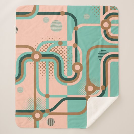 継ぎ目のない2違う色の模様。アブスタ シェルパブランケット (正面)