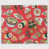 継ぎ目のな日本のい食べ物 ラッピングペーパー (フラット)