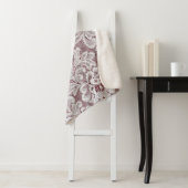 継ぎ目のな素晴らしいビーアの白いエレガンスのレースのテクスチャ シェルパブランケット (インサイチュ)